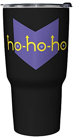 Marvel Hawkeye HoHoHo-Logo, 765 ml, Edelstahl, isolierter Reisebecher, 765 ml, mehrfarbig
