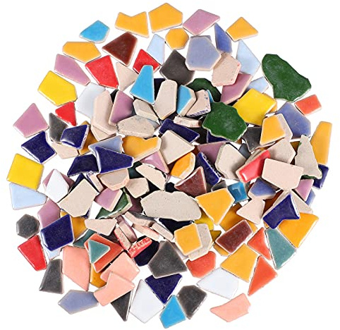 Didiseaon keramisches Mosaik Porzellanmosaikfliesen für Kunsthandwerk runde Vase bilderrahmen Bodenfliesen Mosaikfliesen selber Machen glasierter Mosaikstein Esstisch Wandfliesen