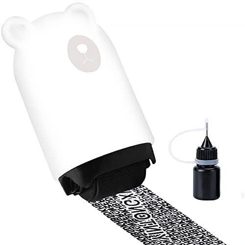 Identitätsdiebstahl-Stempel, Datenverteidiger, Identitätsdiebstahlschutz-Rollenstempel, breites Kit, Schutzrollenstempel für sichere vertrauliche ID, Diebstahlschutz, Datenschutz (Weiß)