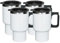 Sumex 4pcs Sublimation Blanks Stainless Steel Double Wall Vacuum Insulated Cups with Lids and Handle Stainless Steel White Coffee Mugs for Vehicle Cup Holders Travel Tumbler Car Cups