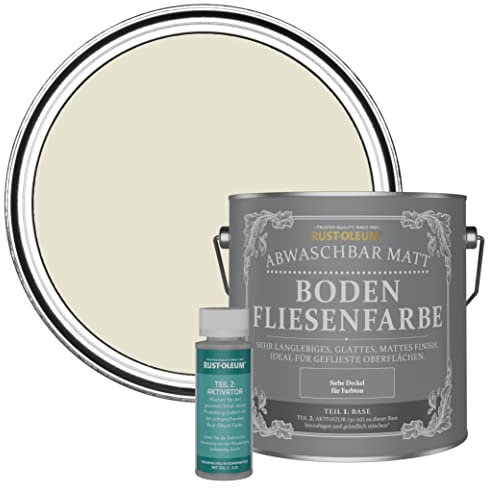 Rust-Oleum Beige Washable Matt Floor Tile Paint - Oyster 2.5L