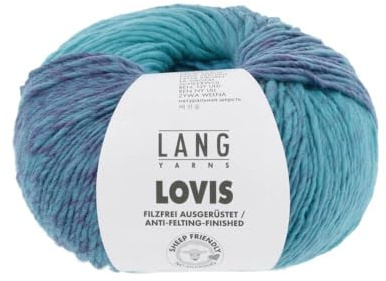 Lang Yarns LOVIS 170 m/ 50 g TÜRKIS/GRÜN/BLAU Fb. 07