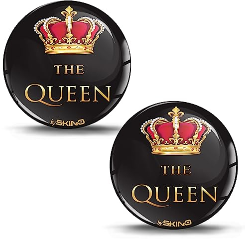 SkinoEu 2 x 3D Gel Silikon Aufkleber The Queen Krone Stickers Auto Motorrad Fahrrad Telefon Laptop KS 15 Z*
