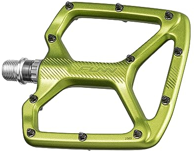 Funn Python Flache Fahrradpedale - Breite Plattform-Fahrradpedale für BMX/MTB Mountainbike, 9/16-Zoll CrMo-Achse (Grün)