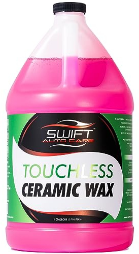 Swift Touchless Ceramic Foamable Wax (1 Gallon) – Spray On/Rinse Off For High-Gloss, Hydrophobic Protective Layer | For Foam Cannon & Foam Pump Sprayer After Car Wash | Wax Cars, Trucks, RV’s & More!