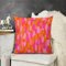 Wreioau Housse de coussin carrée confortable motif abstrait rose et orange - Style rétro années 70 - Décoration d'intérieur pour salon, canapé, voiture - 45,7 x 45,7 cm