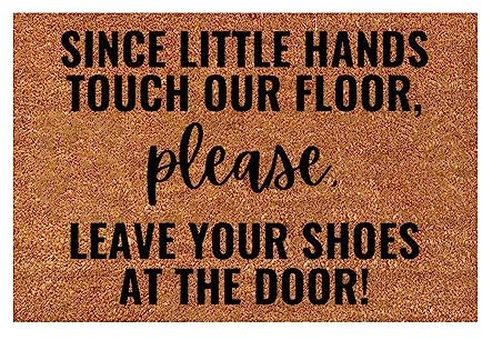 JAXICH Door Mats Indoor Please Leave Your Shoes At The Door Door Mat 40 x 60 Cm Dirt Trapper Door Mats Outdoor and Indoor Absorbent Doormat Warehouse Rug Mats for Entryway Patio Garden Laundry Room