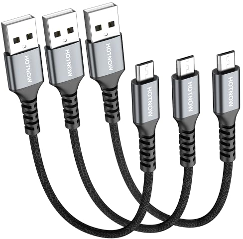 HOTNOW Micro USB Cable 15cm Short Cords, [3 Pack,0.15m] Android Charger Fast Charging Cord for Samsung Galaxy S7 S6 S7 Edge S5,Note 5,PS4