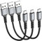 HOTNOW 0.15m micro câble USB court fil, [3pcs, 15cm] chargeur Android câble de charge rapide pour Samsung Galaxy S7 S6 S7 Edge S5, note 5, PS4