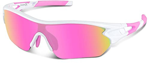 BEACOOL Gafas de Sol Polarizadas Gafas de Sol Deportivas Unisex Protección UV400 con Monturas Ligeras para Esquiando Ciclismo Carrera Surf Golf Conduciendo