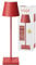 SIGOR Nuindie 2.0 - Dimmbare LED Akku-Tischlampe Indoor & Outdoor, IP54 spritzwassergeschützt, Höhe 38 cm, aufladbar mit USB-C, 12 h Leuchtdauer, feuerrot