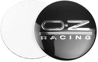 SANSANS 4 Stück Nabendeckel Aufkleber für OZ 56 MM,Radkappen Nabenkappen Abdeckkappen Radnabenkappen Felgendeckel Radnabenabdeckung Sticker,Black