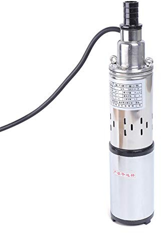 16L/min Wasserpumpe Mit 17m Kabel, Tiefbrunnenpumpe, Solar Tauchpumpe, Tauchdruckpumpe, Edelstahl Brunnenpumpe, Gartenpumpe