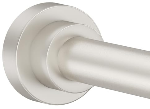 Shower Curtain Rod 31-80 in Adjustable Curtain Rod No Drilling Tension Shower Rod Stainless Steel for Bathroom Room Divider, Nickel