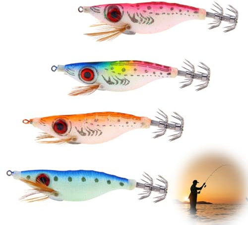 4 Pièces Leurres Pêche, Cuillères de Pêche en Métal, Jig Leurres de Pêche, Peche Kits Leurres, pour brochet, sandre, Perche, Truite, wobbler,Leurres de Pêche en Haute Mer Coulants