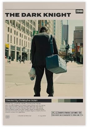 ocvdfss Filmposter The Dark Knight auf Leinwand, Schlafzimmer, Dekoration, Landschaft, Büro, Raumdekoration, Geschenk, 60 x 90 cm