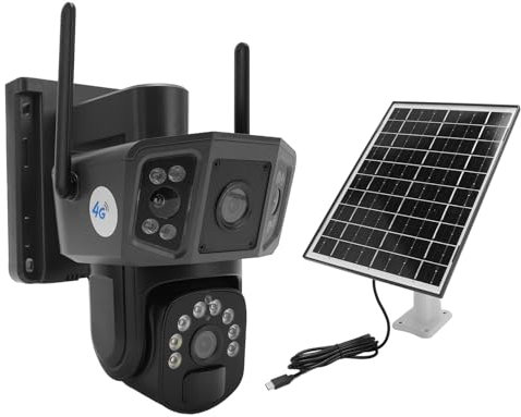 4K-Überwachungskameras, 4G, 8 MP, HD, Solarenergie, Dual-Objektiv, Batterie, Überwachungskamera, Menschenerkennung, Zuhause, Outdoor
