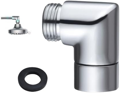 GIDWRIY Adaptateur de Douchette à Main 90 Degrés,Coude de Pommeau de Douche,Coude pour Douchette en Cuivre,Adaptateur de Douche à Effet Pluie Coudé,Connecter à Bras de Douche Connecteur pour Interface