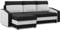Mebligo - Ecksofa mit Schlaffunktion und Bettkasten Orion, Eckcouch Universelle Seite, Sofa L Form (BxTxH) 231 x 140 x 85 cm, Couch Wohnzimmer, Ecke Sofa, Schwarz + Weiß (Mikro 15 + Mikro 31)