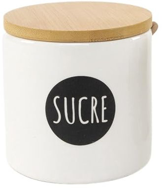 ROCKING GIFTS Azucarero con Cuchara Cerámica CATALA Blanco 9 cm Cocina Hogar