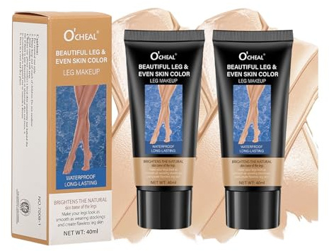 Bein Make up Concealer, Wasserfeste Beincreme Greate Flawless Body Concealer Cream, Body Foundation Für Die Beine, Beinhaut Tattoo Narben Concealer Geeignet Für Natürliche, Gesunde Hauttöne(2 Stück)