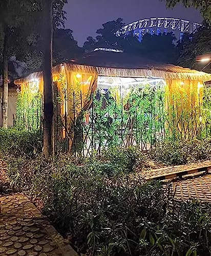 Bambou artificiel autonome - Séparateur de pièce intérieur/extérieur pour terrasse, restaurant, aménagement paysager d'hôtel (hauteur : 1 m)