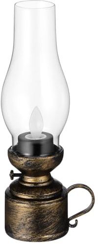 ibasenice Vintage LED-Kerosinlampe Petroleum Lampe Dekorative Öl Laterne Tisch