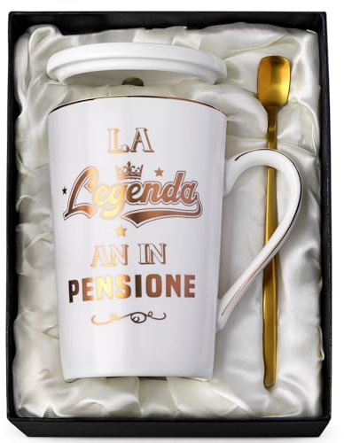 Regalo per Pensione Uomo Donna - Tazza da Caffè in Ceramica da 400ML