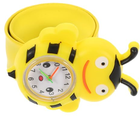 Uonlytech Slap Uhr Biene Cartoon Armbanduhr für Jungen Mädchen Bunte Leichte Kinderarmbanduhr mit Klarem Zifferblatt Praktische und Langlebige Kinderuhr für Sport und Freizeit