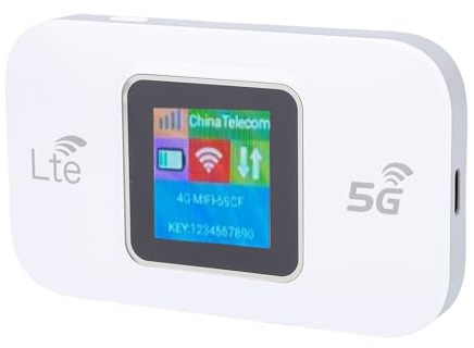 VBESTLIFE Router Hotspot Mobile 5G, WiFi Portatile Ad Alta velocità da 300 Mbps con Slot per Scheda SIM, Crittografia WPA2, per Viaggi All'aperto, per Europa Asia Africa
