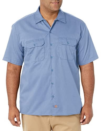 Dickies Men's Short Sleeve Workwear Blouse, Blue (GB), XX-Large
