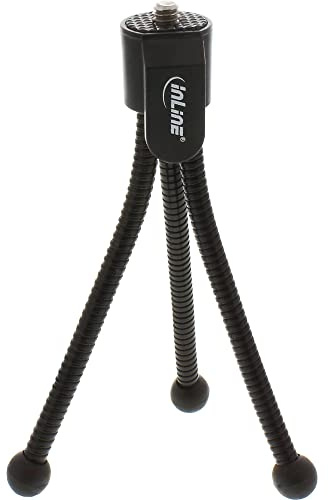 InLine 48006 Mini-Stativ für Digitalkameras, 12,5cm Höhe, schwarz