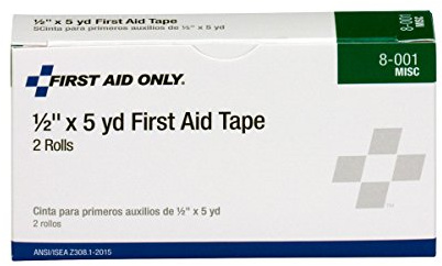 First Aid Only 8-001 Medical Adhesive Tape Roll, 2-1/2 yds Length x 1/2 Width (1 Box of 2 rolls)