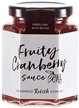 Hawkshead Relish Cranberry Sauce - 220g | Fruity cranberry sauce with Bramley apples and 23% cranberries, handmade in Cumbria