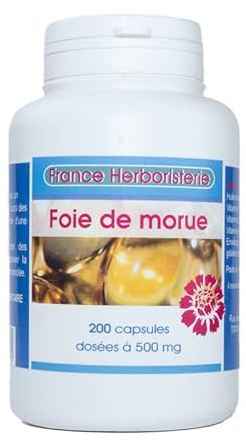 HUILE FOIE DE MORUE 200 capsules dosées à 400mg