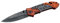 Herbertz Rettungsmesser - Stahl AISI 420 - Liner Lock - rote Pakkaholzschalen - Gurtschneider - Glasbrecher - Clip, grau