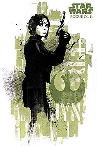 Star Wars Rogue One jyn Grunge Maxi Poster, mehrfarbig