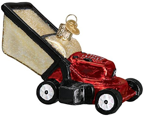 Old World Christmas Contractor Tools Glass Blown Ornaments for Christmas Tree Lawn Mower, 2.750, Model:32321