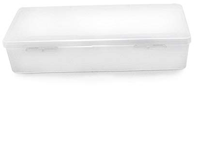 Rolabling Transparent Empty Plastic Nail Storage Box Nail Art Equipment Manicure Tool Storage Case (White)