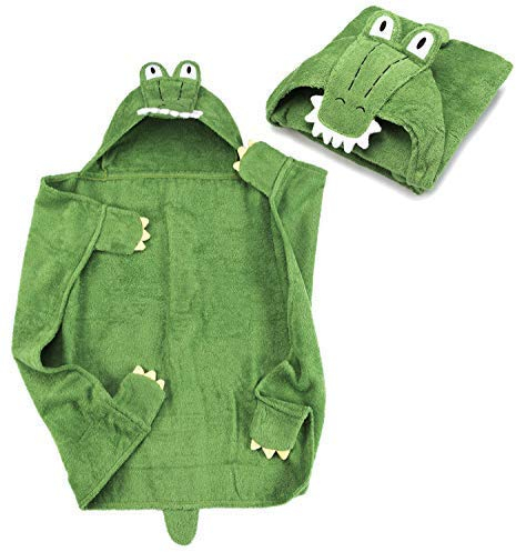 all Kids United Serviette de Bain bébé avec Capuche Serviette de Bain bébé avec Capuche en 100% Coton éponge - Oeko-Tex 100 (Crocodile)
