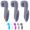 Wellgro 3 ganci per termosifoni, Made in Germany, ganci per asciugamano, ganci per termosifoni, colore a scelta, colore: grigio