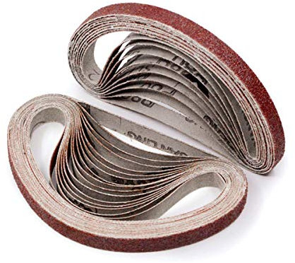 3/8 x 13 Sanding Belt, 40 Grit Aluminum Oxide Sanding Belts, Belt Sander Paper for 3/8x13 Inch Mini Belt Sander, 24 Pack(3/8x13 Inch, 40 Grit)