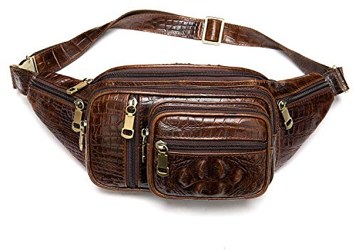 Gürteltasche aus echtem Leder, extra groß, Übergröße, für Damen und Herren