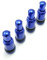 4 Stück 11,3mm Aluminium-Ventil Felgenventile Metall-Ventil Blau Leicht