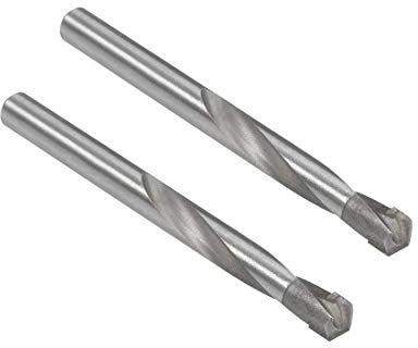 sourcing map Lot de 2 forets hélicoïdaux en carbure cimenté 8,5 mm pour acier inoxydable, cuivre, aluminium, alliage de zinc