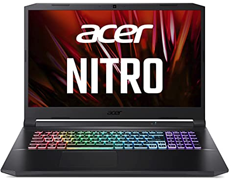 Acer Nitro 5 (AN517-54-71TL) Gaming Laptop | 17, 3 FHD 144Hz Display | Intel Core i7-11800H | 16 GB RAM | 512 GB SSD | NVIDIA GeForce RTX 3070 | Windows 11 | QWERTZ Tastatur | schwarzrot