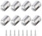 UFURMATE Glasregalhalterung, 8 Stück, Wandmontage, verstellbare Glasregal-Klemmen, poliertes Chrom, Zinklegierung, Glasklemmen, Halterungen für 4–6 mm Glas