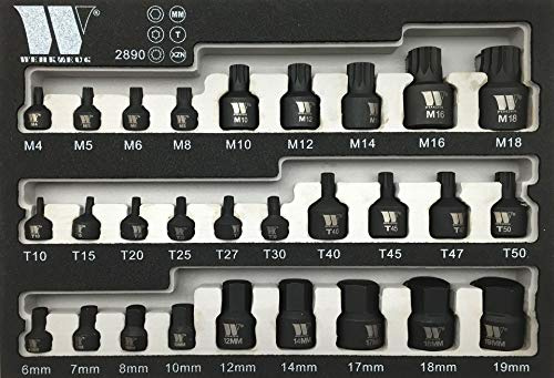 Welzh Werkzeug 28-Piece Master Bit Socket Set Impact Low Profile Torx Hex Spline