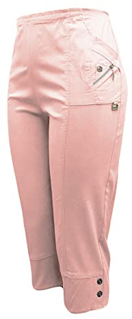 Sockenhimmel Kurze Hosen Damen Sommerhosen Bermuda 7/8 Schlupfhose leichte Stoffhose angenehme Caprihose mit Taschen
