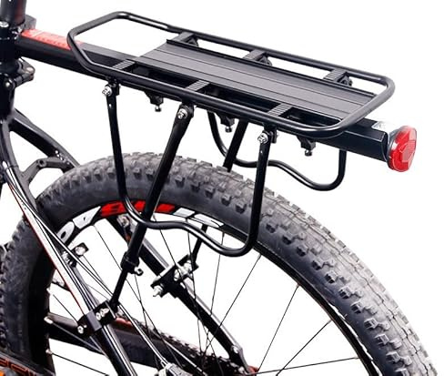 INION - H022B - Fahrrad Gepäckträger mit Reflektor Seitenschutzrahmen Sattel/Rahmen Montage Einstellbare Fahrradrücksitz